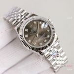 TR Factory 904L Rolex Datejust Jubilee Stainless Steel Gray Diamond Dial Watch 31mm